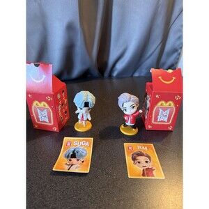 McDonald's Happy Meal Toy Tiny Tan BTS Suga And RM New in Box with Cards